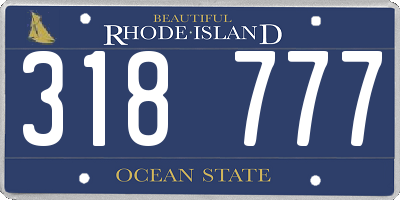 RI license plate 318777