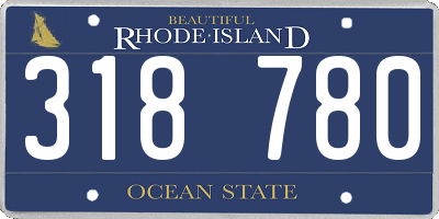 RI license plate 318780