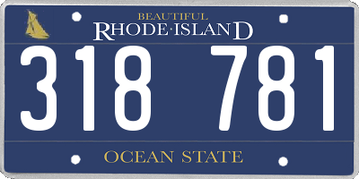 RI license plate 318781