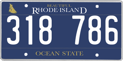 RI license plate 318786