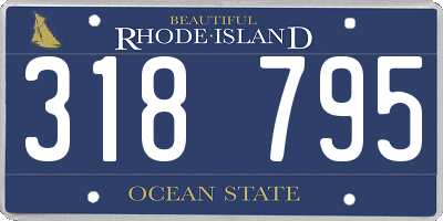 RI license plate 318795