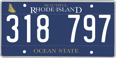 RI license plate 318797