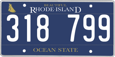 RI license plate 318799