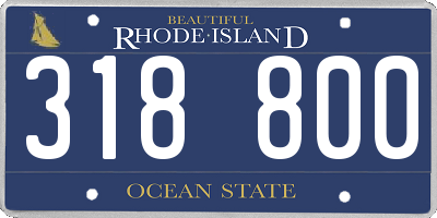 RI license plate 318800