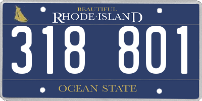 RI license plate 318801