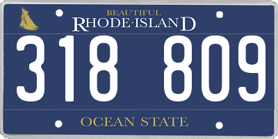 RI license plate 318809