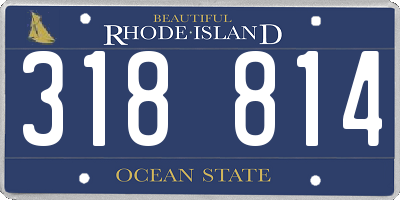 RI license plate 318814
