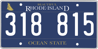 RI license plate 318815