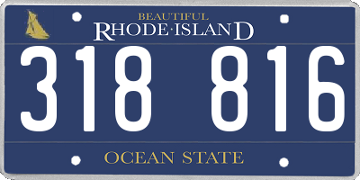RI license plate 318816