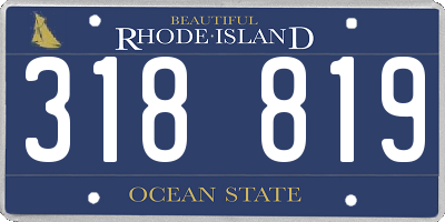 RI license plate 318819
