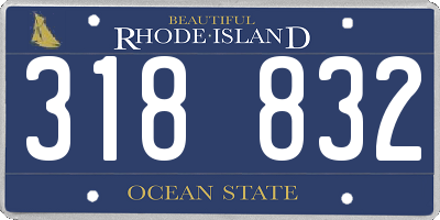 RI license plate 318832