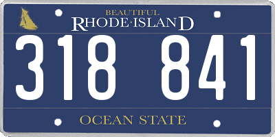 RI license plate 318841
