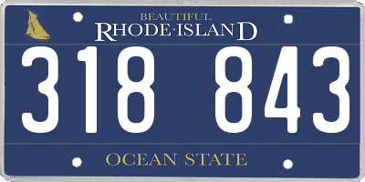 RI license plate 318843