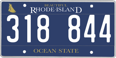 RI license plate 318844