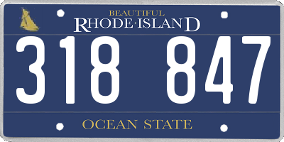 RI license plate 318847