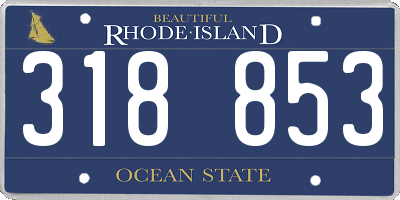 RI license plate 318853