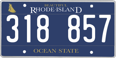 RI license plate 318857