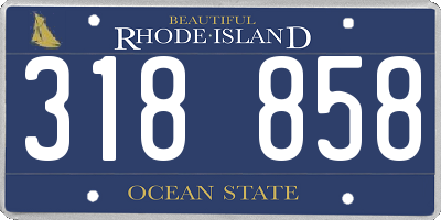 RI license plate 318858