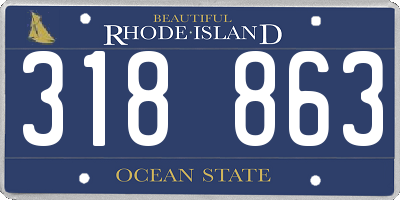 RI license plate 318863
