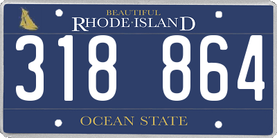 RI license plate 318864