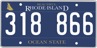 RI license plate 318866