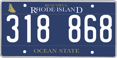 RI license plate 318868