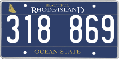 RI license plate 318869