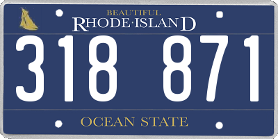 RI license plate 318871
