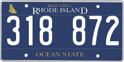 RI license plate 318872