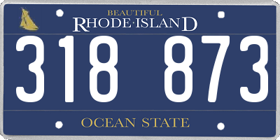 RI license plate 318873