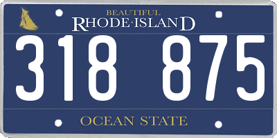 RI license plate 318875