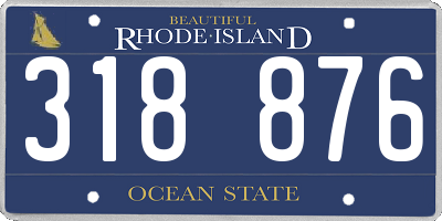 RI license plate 318876