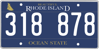 RI license plate 318878