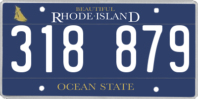 RI license plate 318879