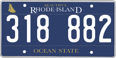 RI license plate 318882