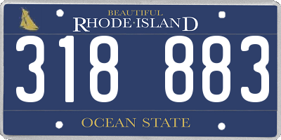 RI license plate 318883