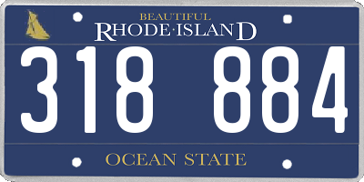 RI license plate 318884