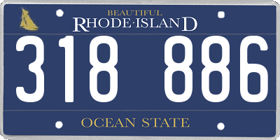 RI license plate 318886