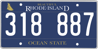 RI license plate 318887