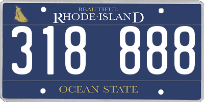 RI license plate 318888