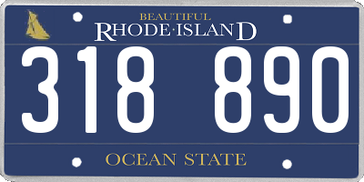 RI license plate 318890