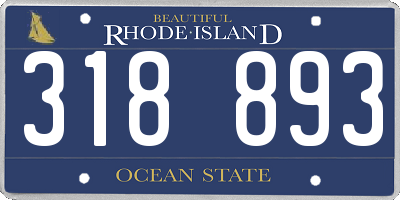 RI license plate 318893