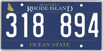 RI license plate 318894