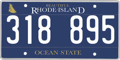 RI license plate 318895