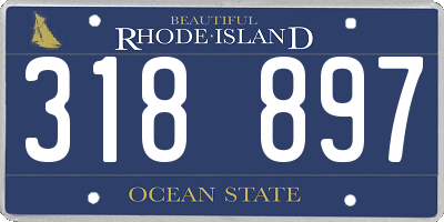 RI license plate 318897