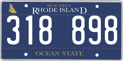 RI license plate 318898