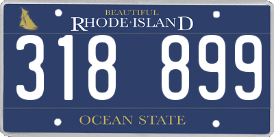 RI license plate 318899