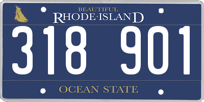 RI license plate 318901