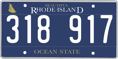 RI license plate 318917