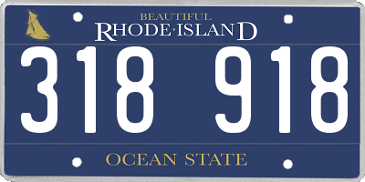 RI license plate 318918